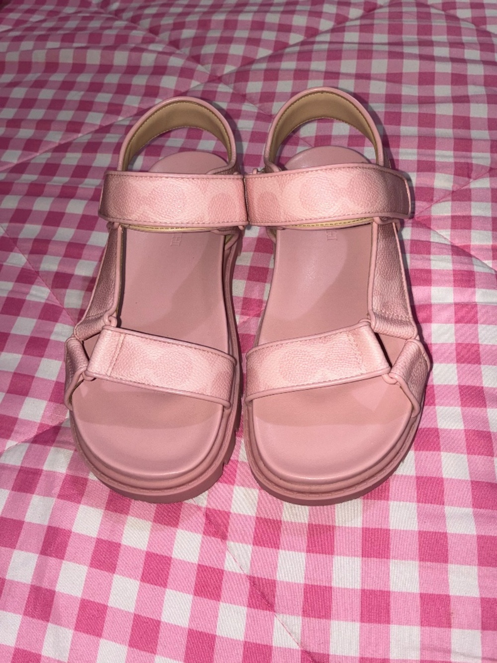 Pink Coach Sig Sport Sandals - Picture 1 of 7